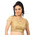 Designer Indian Traditional Gold Fancy Net Padded  Half Sleeves Saree Blouse Choli (X-269Sl)