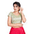 Designer Indian Light Green Embroidery Padded Back Open Hooks Short Sleeves Saree Blouse (X-630Sl)